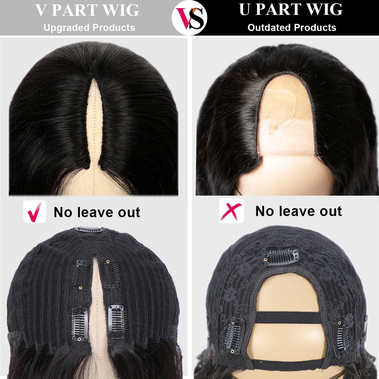 V Part / U Part Wig Construction